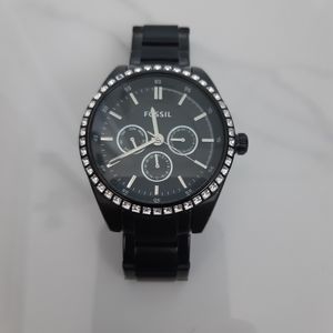 Black Fossil Watch